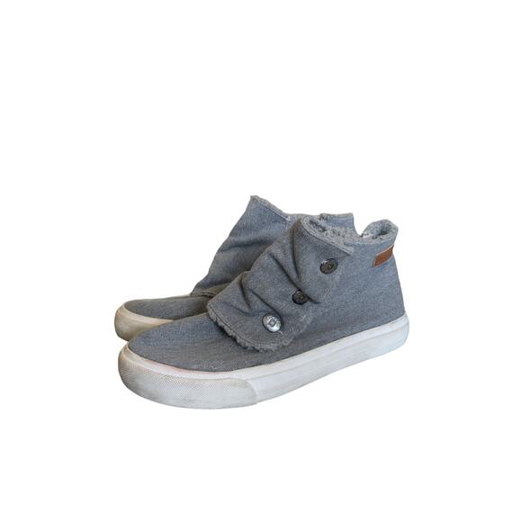 Blowfish Malibu Mabbit Zip Up High Top Sneaker Women's Size 7.5 M Gray - Picture 1 of 4